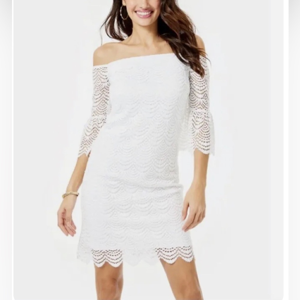 Lilly Pulitzer White Lace Lexa Dress